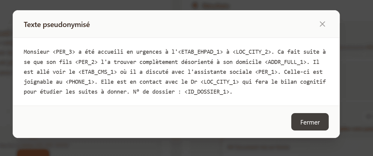 Capture d'écran de l'interface